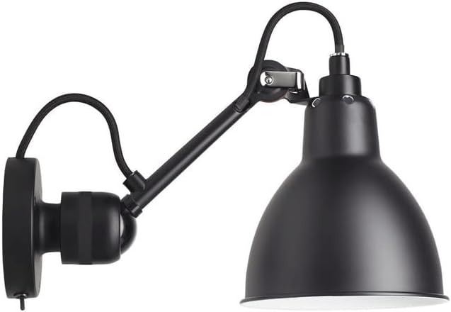 Adjustable Swing Arm Sconce Light Retro Metal Lamp Vintage Industrial Lantern for Kitchen, Living Room, Bedroom,Black-Short arm