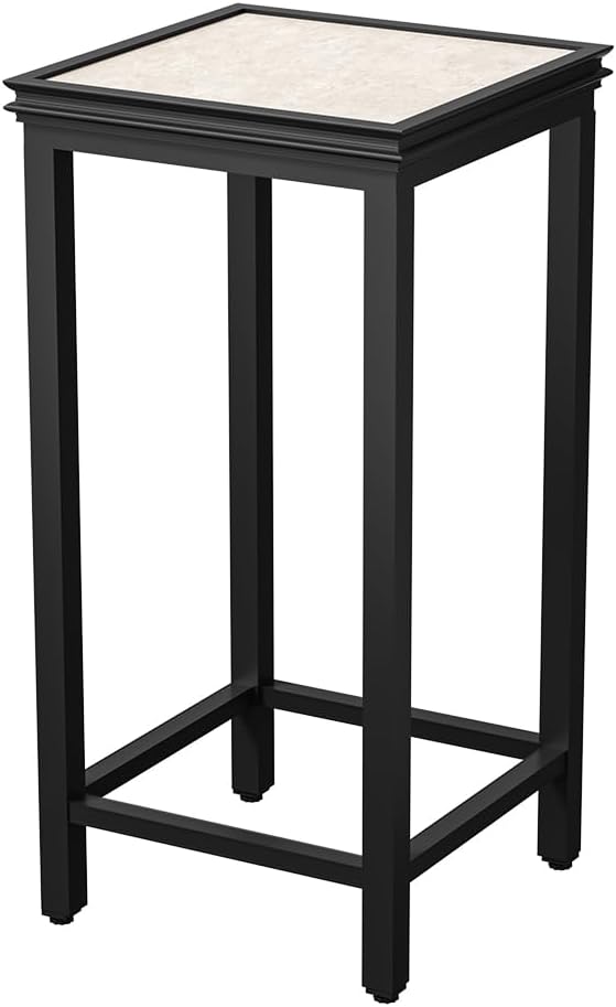 Tall Plant Stand Indoor, Modern Black Aluminum Alloy Plant Shelf, Corner Flower Pot Holder Organizer for Living Room, Balcony, Patio, Garden (L11.8 x W11.8 x H31.5 inch)