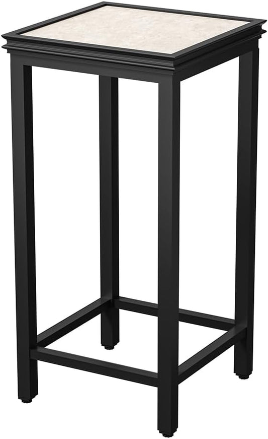 Tall Plant Stand Indoor, Modern Black Aluminum Alloy Plant Shelf, Corner Flower Pot Holder Organizer for Living Room, Balcony, Patio, Garden (L11.8 x W11.8 x H19.7 inch)