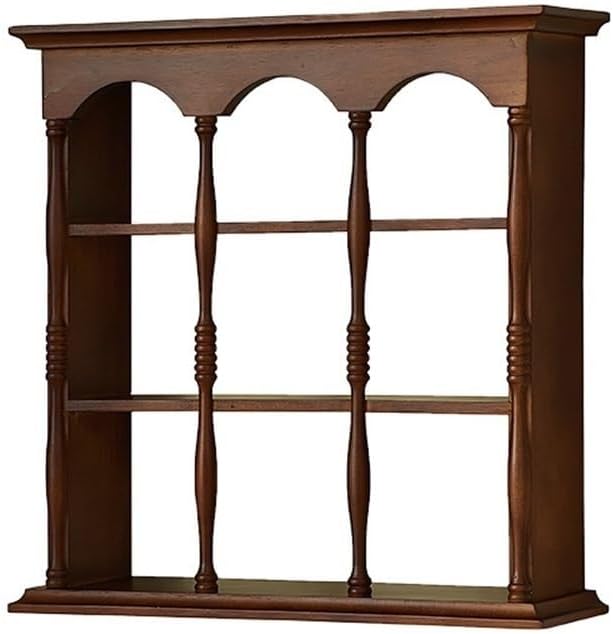 Vintage Cup Rack, Wooden Wall Cabinet, Mid-Century Wall-Mounted Storage Shelf, Solid Wood Display Rack, Curio Cabinet for Organization(18.9 * 5.9 * 19.7in)