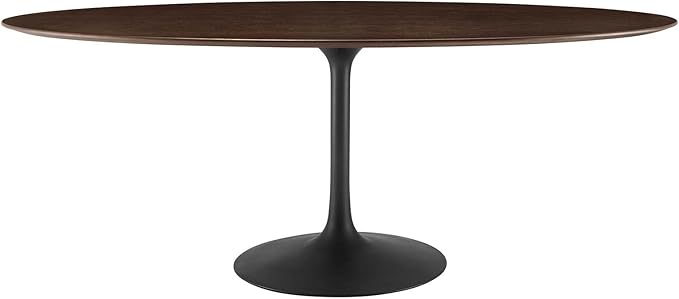 Modway Lippa Dining Table, 78", Black Cherry Walnut