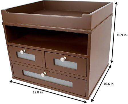 Victor Wood Tidy Tower Desktop Organizer, Mocha Brown (B5500)