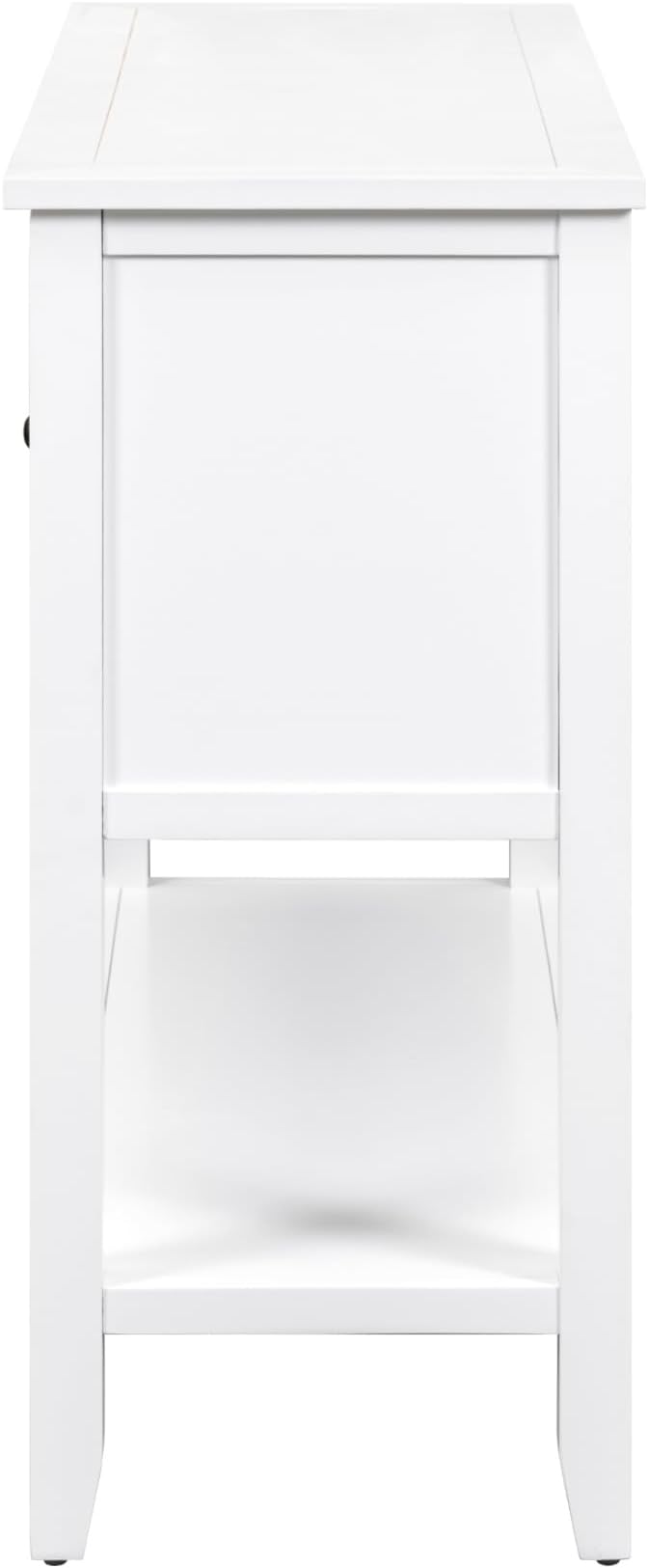 Merax Sideboard Buffet Cabinet with Storage, Rustic Storage Cabinet Console Table, White