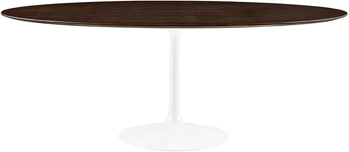 Modway Lippa Dining Table, 78", White Cherry Walnut