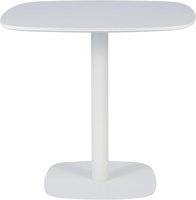VONLUCE White Square Dining Table,32" Tulip Table,Kitchen Dining Table for 2 to 4 Person,Modern Furniture with MDF Table Top & Pedestal Base for Dining Room, Living Room White