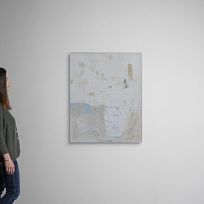 CANVAS ON DEMAND Two Shades One Heart Canvas Wall Art Print by Erin Ashley, Abstract, Home Decor, Modern Abstract, Artwork,32" x40in