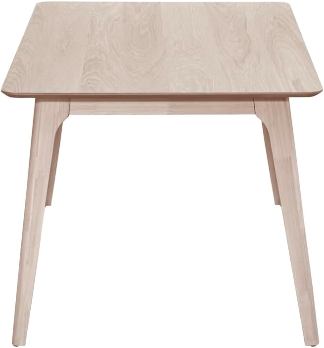 New Classic Furniture Oscar 60" Rectangle Wood Dining Table, White Ash