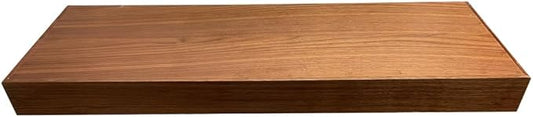 Rok Hardware Single Piece Floating Kitchen Shelf, 24 Inch (610mm) Length x 10 Inch (254mm) Depth, Wall Mounted, Walnut Finish Floating Shelf for Bathroom, Living Room FLO24X10WLT