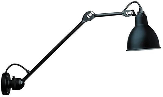 Adjustable Swing Arm Sconce Light Retro Metal Lamp Vintage Industrial Lantern for Kitchen, Living Room, Bedroom,White-Medium arm (Black Medium arm)