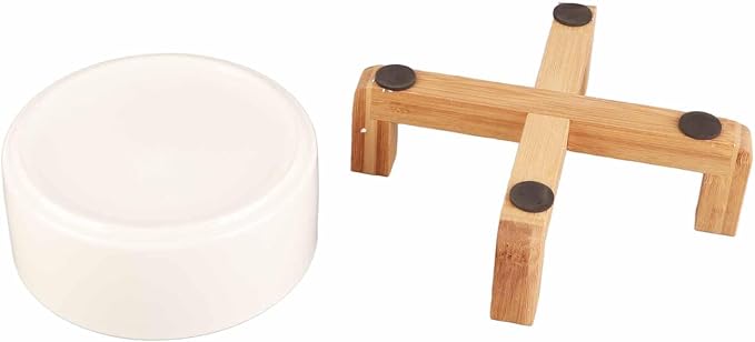 MINGZHE Ceramic Outdoor Planters,Flower Pot with Wooden Stand Indoor Display Rack Succulents Pots Round Planters for Indoor Plants(#1)