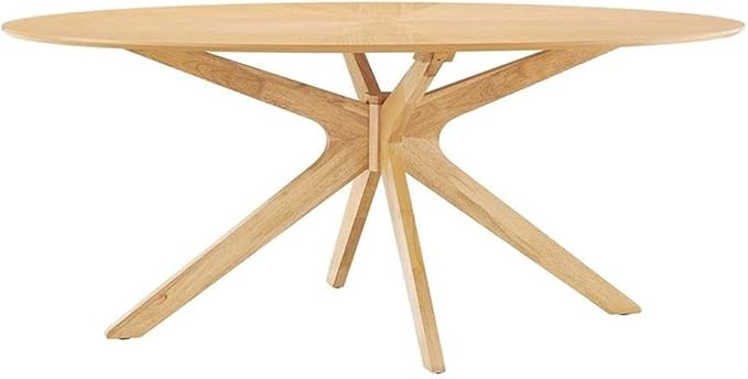 Modway EEI-3849-OAK Crossroads 71" Oval Wood Dining Table, Oak