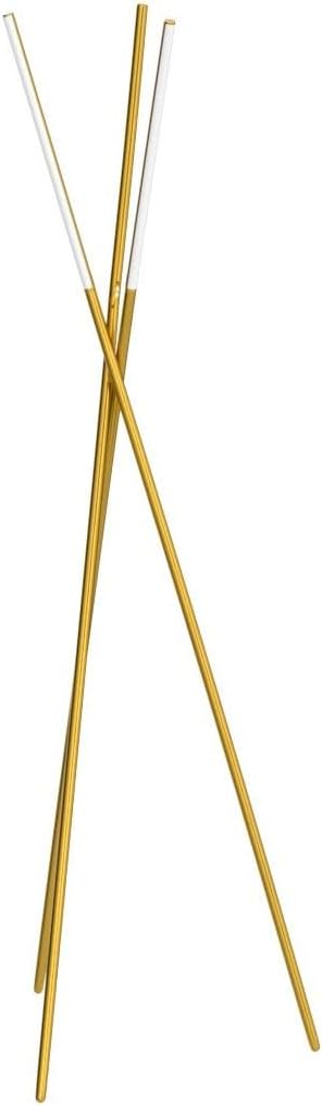 Brightech Stix LED Tripod Floor Lamp for Living Room - Dimmable Modern Standing Lamp, with 3 Lights for Bedroom - Contemporary Office Lighting- Gold / Antique Brass