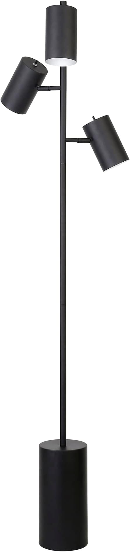 Henn&Hart Dorset 3-Light Floor Lamp with Metal Shades in Blackened Bronze/Blackened Bronze, Floor Lamp for Home Office, Bedroom, Living Room, 65" Tall