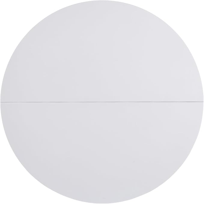 Round Tulip Dining Table 42 Inch White for 2-4 People, Modern Kitchen Table with MDF Top and Metal Pedestal Base, Bistro Table for Apartment Cafe Office Living Room