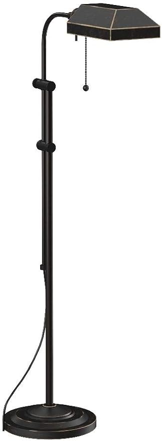 Cal BO-117FL-DB Pharmacy Floor Lamp 46 Inches Adjustable-Height 100-Watt, Dark Bronze