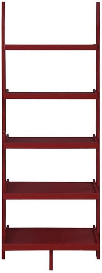 Convenience Concepts American Heritage Bookshelf Ladder, Cranberry Red