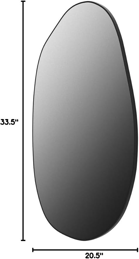 Irregular Asymmetrical Mirror Wall Mounted, Unique Vanity Mirror,Shaped Dressing Mirror Decorative for Living Room, Bathroom, Bedroom, Entryway Wall Decor, 33.5"×20.5"