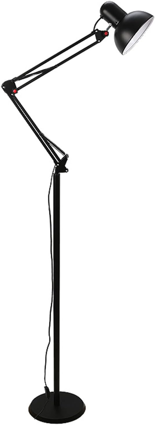 Floor lamp with Table Metal Swing Arm Floor Lamp Adjustable Architect Reading Lamp Tall Pole Standing Lamp with Heavy Duty Base for Living Room Bedroom Study Room Office