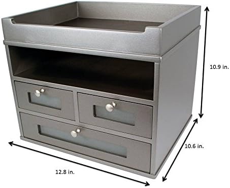 Victor Wood Tidy Tower Desktop Organizer, Classic Silver (S5500)