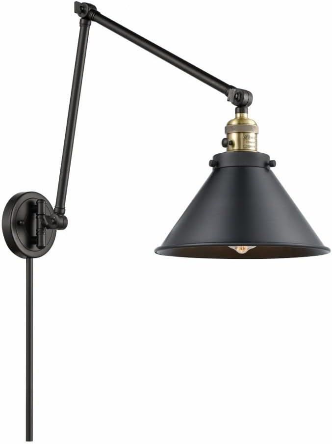 Innovations 238-BAB-M10-BK-LED LED Swing Arm Lamp from Franklin Restoration Collection