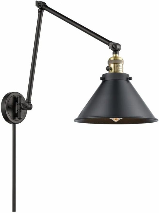 Innovations 238-BAB-M10-BK-LED LED Swing Arm Lamp from Franklin Restoration Collection