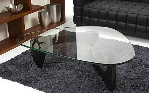 SHISEDECO Mid Century Modern Triangle Coffee Table Legs/Feet Only, 2 Pieces Interlocking Center Solid Wood Base, for Living Room, Leisure Area, Patio, Study etc. (Black)