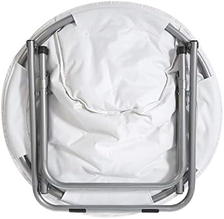 Urban Lifestyle Microsuede Foldable Saucer Chair, Adult, White