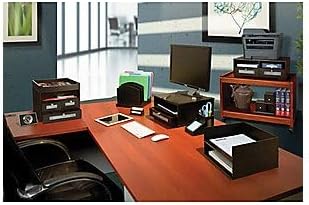 Victor Wood Midnight Black Collection, Tidy Tower Desktop Organizer, Black, (5500-5)
