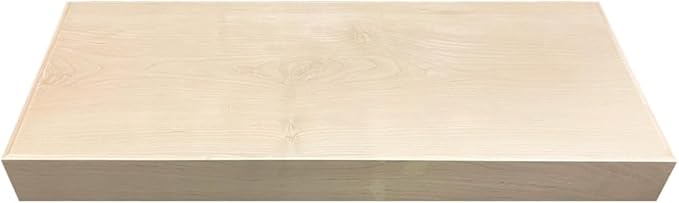 Rok Hardware Single Piece Floating Kitchen Shelf, 30 Inch (762mm) Length x 10 Inch (254mm) Depth, Wall Mounted, Maple Finish Floating Shelf for Bathroom, Living Room FLO30X10MPL