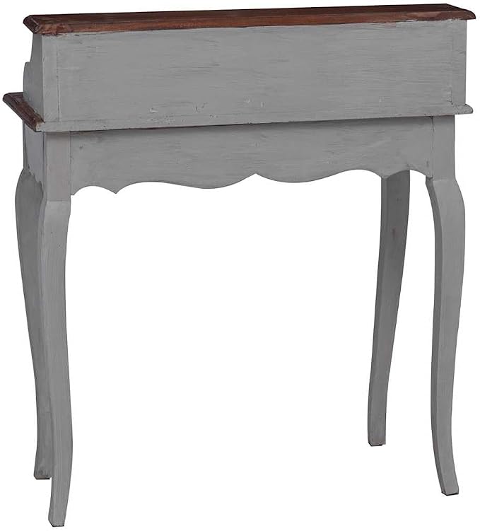 vidaXL Writing Desk, Computer Desk with Storage Drawer, Workstation Table for Home Living Room Office, Retro Style, Solid Mahogany Wood