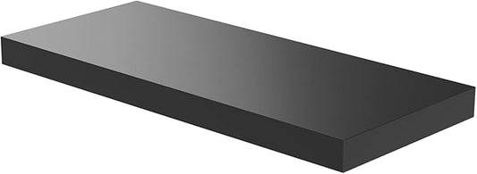 Floating Shelf, Set of 1 Wall Shelf, 36 in W x 12.75 in D x 2 in H Wooden Floating Wall Shelf with Invisible Brackets for Living Room/Bedroom/Bathroom/Kitchen Storage and Decor, Black