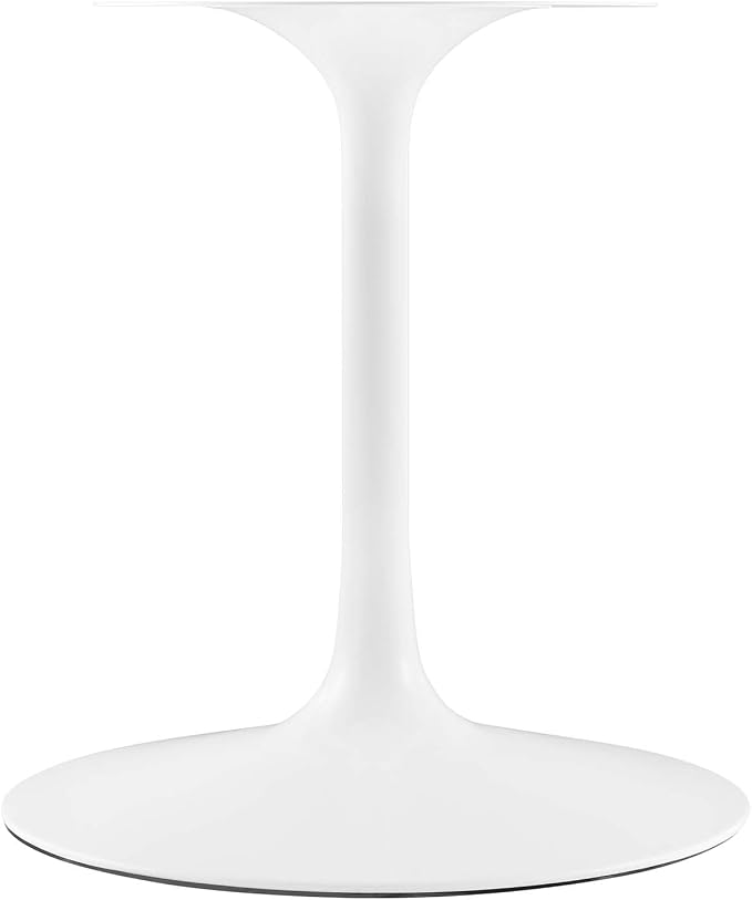 Modway Lippa Oval 78" Artificial Marble Mid-Century Modern Dining Table in White Black