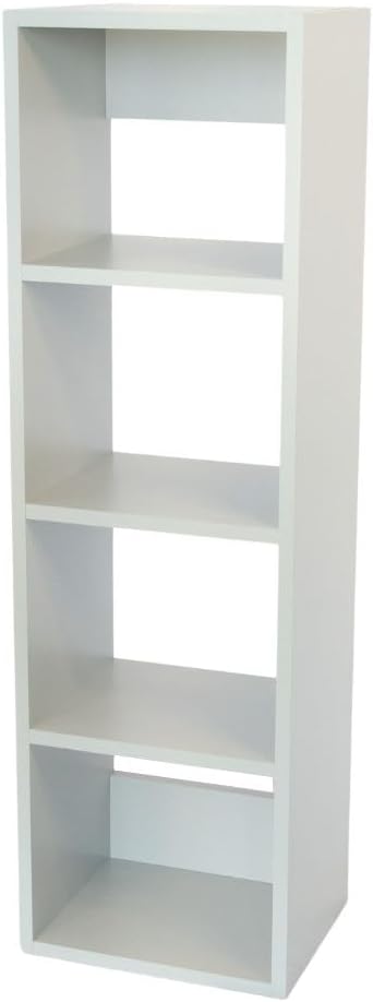 Custom Sized 4-Cube Cubby; Choose color, width, depth, and height. Units are 3/4 inch thick premium grade melamine for strong, solid unit. Easy assembly. Place on the floor or mount on a wall.