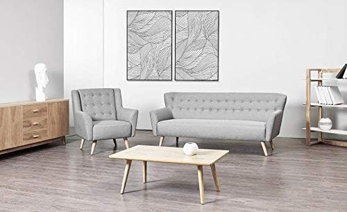Round Solid Wood Furniture Legs Sofa Replacement Legs Mid-Century Modern Leg,Perfectly adapted to Sofa, Couch, Bed, Coffee Table, Easy to Install(8 Inches,Set of 4, Original Wood Color)