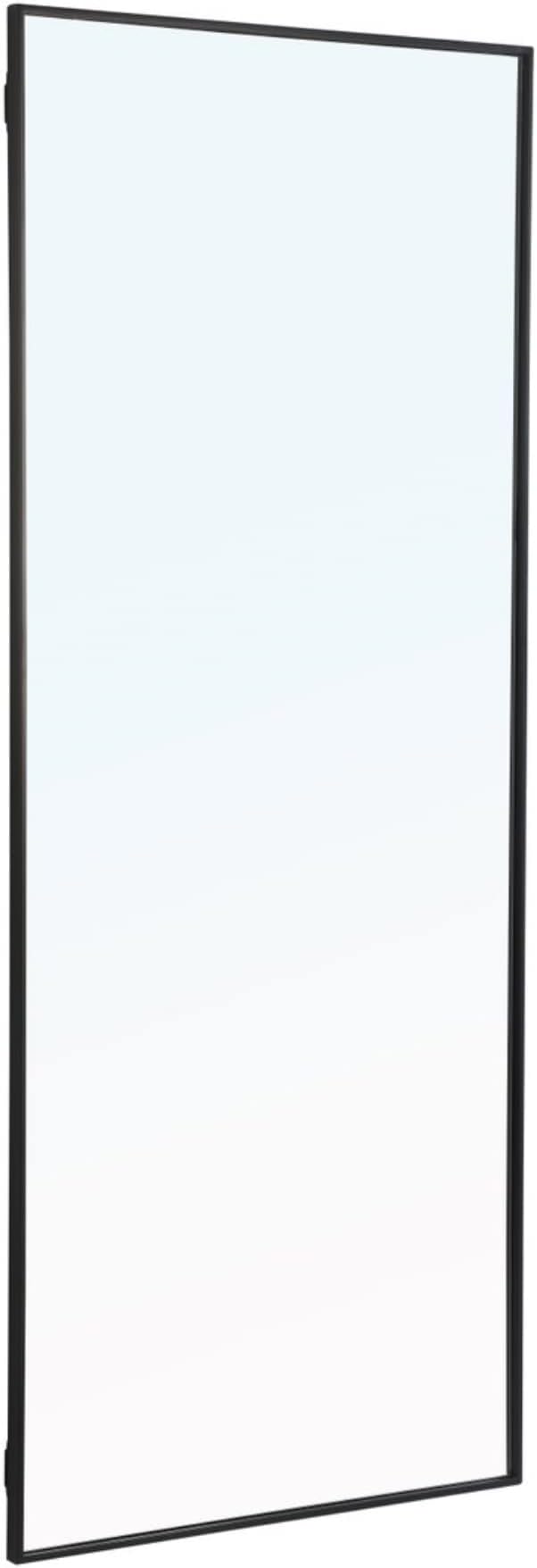 Elegant Decor Monet 72" x 30" Rectangle Metal Frame Mirror in Black