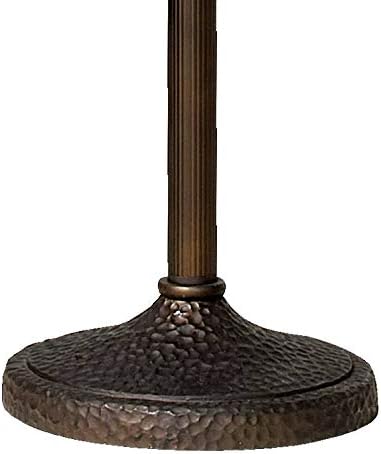 Franklin Iron Works Rustic Farmhouse Mission Torchiere Floor Lamp 71 1/2" Tall Roman Bronze 3-Light Frosted Champagne Amber Glass Shade for Living Room Reading Bedroom Office House Home Decor