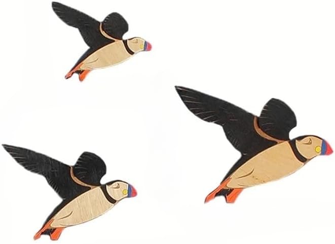 3Pcs Wooden Bird Wall Decor Art Vintage Gothic Home Decor Living Room Bathroom Kitchen Decorations Indoor Outdoor Gift (F)
