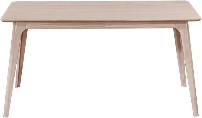New Classic Furniture Oscar 60" Rectangle Wood Dining Table, White Ash