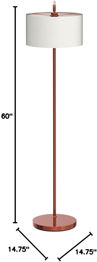 Brightech Montage Modern Floor Lamp, LED Floor Lamp for Living Rooms & Offices - Tall Standing Lamp for Bedroom Reading - Corner Pole Lamp for Contemporary Home Decor - Rose Gold
