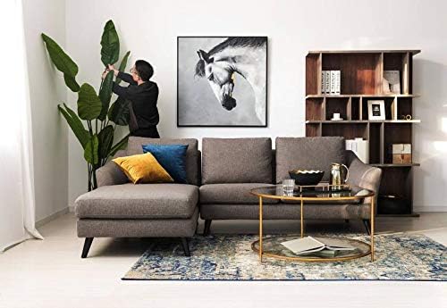 Round Solid Wood Furniture Legs Sofa Replacement Legs Perfect for Mid-Century Modern/Great IKEA hack for Sofa, Couch, Bed, Coffee Table (8 Inches,Set of 4, Walnut Color)