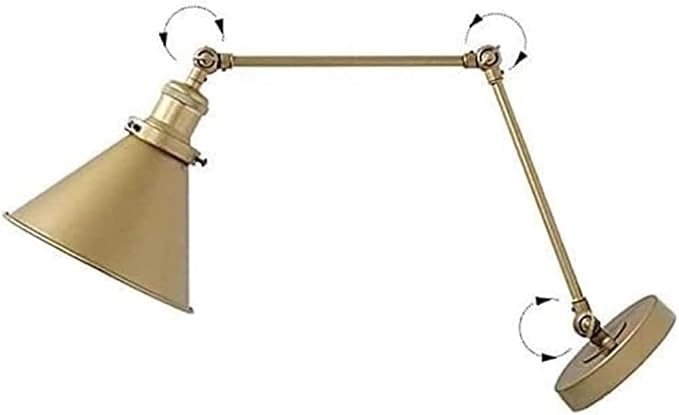 Adjustable Swing Arm Wall Lamp Iron Sconce Light Industry Retro Metal Loft Indoor V-intage E27 Bedside Bedroom Reading Living Room Dining,Luxury