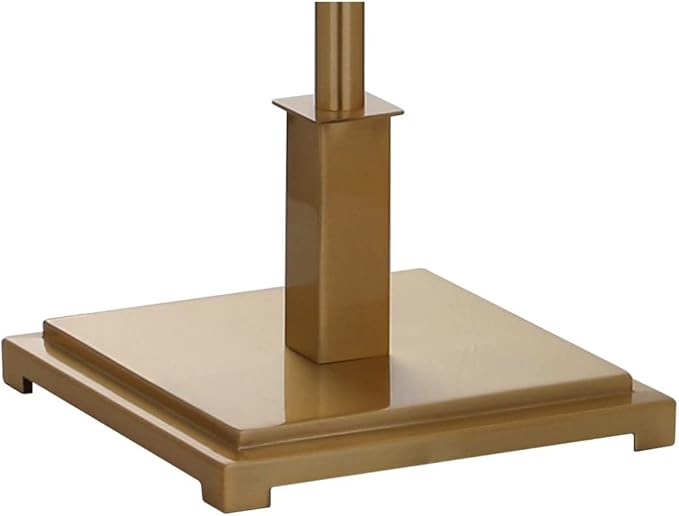 JONATHAN Y 60" Brushed Brass Gold Modern Metal LED Floor Lamp for Living Room Bedroom, Metal Shade, Transitional Standing Tall Lamp with LED Bulb, UL Listed (JYL6005B)