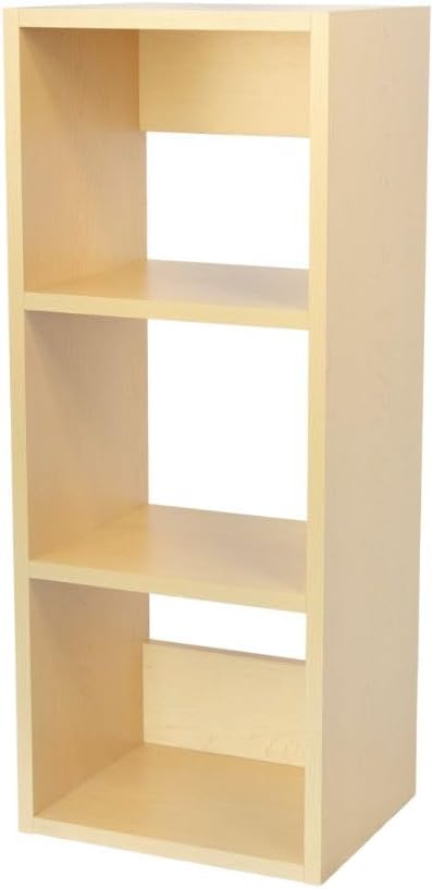 Custom Sized 3-Cube Cubby; Choose color, width, depth, and height. Units are 3/4 inch thick premium grade melamine for strong, solid unit. Easy assembly. Place on the floor or mount on a wall.