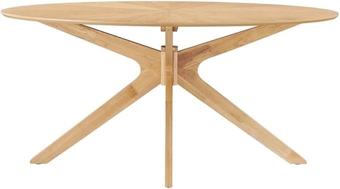 Modway EEI-3848-OAK Crossroads 63" Oval Wood Dining Table, Oak