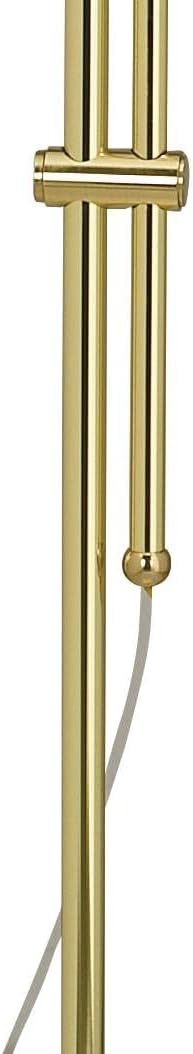 Regency Hill Tony Traditional Farmhouse Adjustable Pharmacy Floor Lamp Standing with USB Charging Port 54" Tall Brass Gold Metal Rotating Head Decor for Living Room Reading House Bedroom Home Office