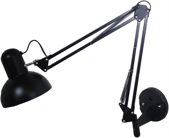 Industrial Adjustable Swing Arm Wall Sconce Lamp - Black Aluminum Double-arm Lighting for Bedroom, Living Room, Office, Hallway - Modern Foldable Architect Design