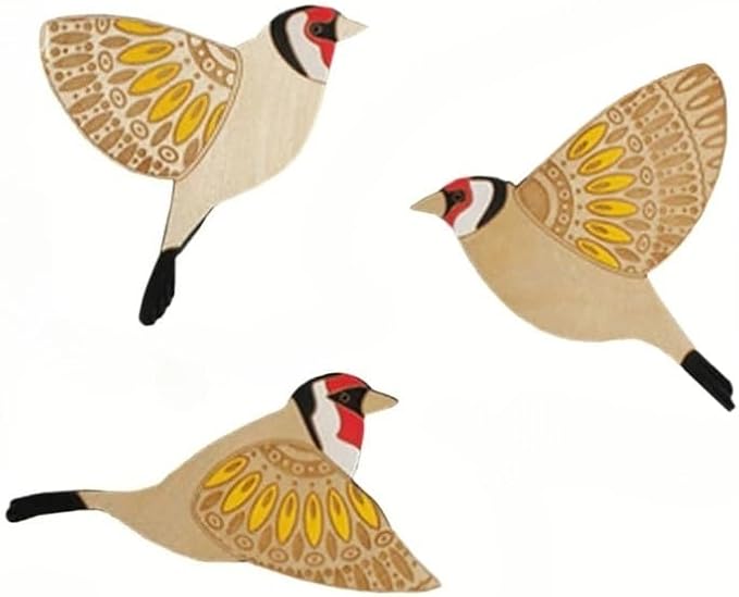 3Pcs Wooden Bird Wall Decor Art Vintage Gothic Home Decor Living Room Bathroom Kitchen Decorations Indoor Outdoor Gift (D)