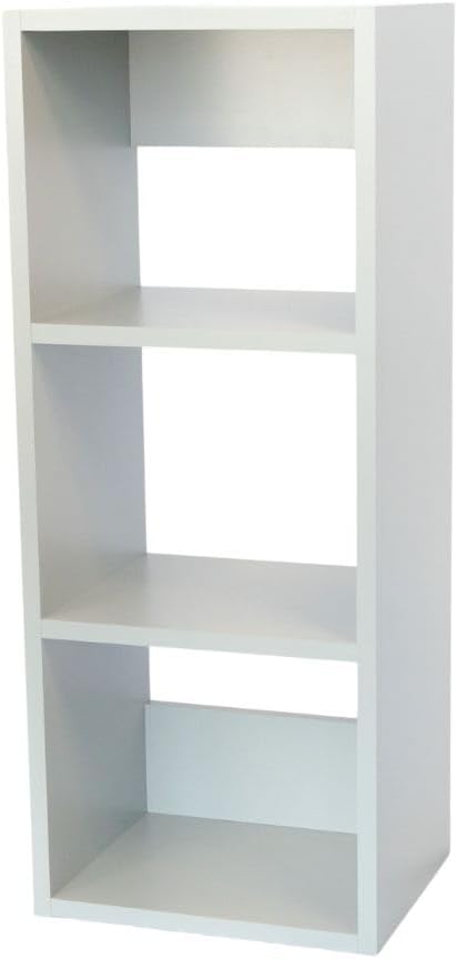 Custom Sized 3-Cube Cubby; Choose color, width, depth, and height. Units are 3/4 inch thick premium grade melamine for strong, solid unit. Easy assembly. Place on the floor or mount on a wall.
