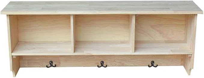 International Concepts Wall Shelf Unit with Storage