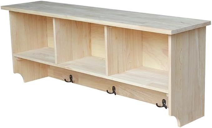 International Concepts Wall Shelf Unit with Storage